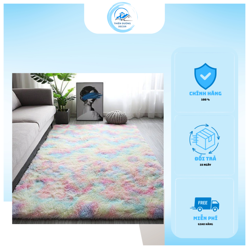 Thảm decor phòng khách đẹp ấm cúng