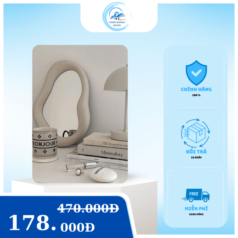 Gương Decor Để Bàn Nhựa Cao Cấp