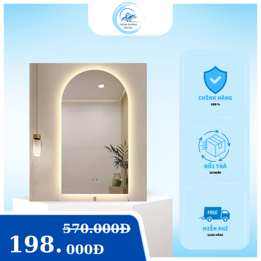 Gương Nhà Tắm Vòm Đứng 40x60cm