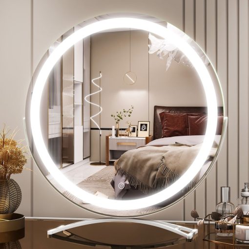 Gương Trang Điểm Đèn LED Tròn Hiện Đại