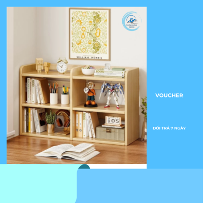 Kệ sách treo tường phòng ngủ gỗ sáng giúp decor không gian gọn gàng