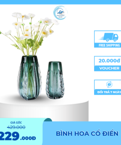 LỌ HOA THỦY TINH XANH NGỌC