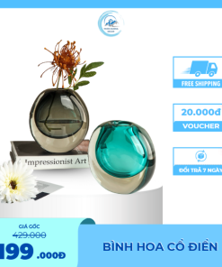 LỌ DECOR THỦY TINH TRÒN ĐA SẮC