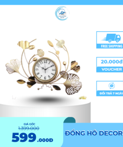 Đồng hồ treo tường Hoa Thép decor DH133