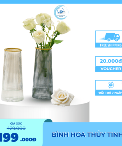 LỌ HOA THỦY TINH DÁNG TRỤ CAO